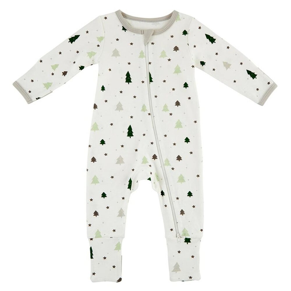 Stephan Baby Winter Wonderland Cozy Romper in Grey Trees NWT 6-12M